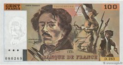 100 Francs DELACROIX 442-1 & 442-2 FRANKREICH  1994 F.69ter.01c fST+
