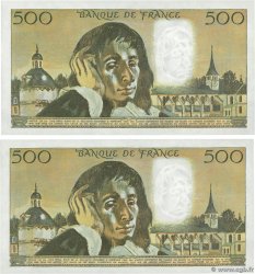500 Francs PASCAL Consécutifs FRANCE  1977 F.71.16 UNC