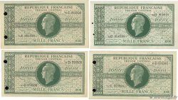 1000 Francs MARIANNE THOMAS DE LA RUE Faux FRANCIA  1945 VF.13.01x et 02x BB