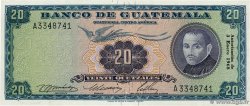 20 Quetzales GUATEMALA  1968 P.055d AU