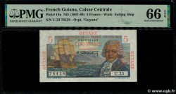 5 Francs Bougainville FRENCH GUIANA  1946 P.19a UNC