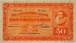 50 Gulden NETHERLANDS INDIES  1929 P.072c F