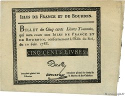 500 Livres Faux ISLES DE FRANCE ET BOURBON  1788 P.12x