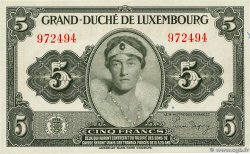 5 Francs LUXEMBURGO  1944 P.43a SC+