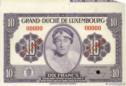 10 Francs Épreuve LUXEMBURGO  1944 P.44e SC+