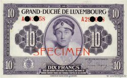 10 Francs Spécimen LUXEMBOURG  1944 P.44s UNC