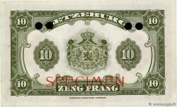 10 Francs Spécimen LUXEMBURGO  1944 P.44s FDC