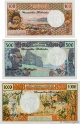 100, 500 et 1000 Francs Lot NEUE HEBRIDEN  1977 P.18d, P.19b et P.20c ST