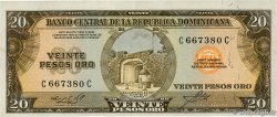 20 Pesos Oro DOMINICAN REPUBLIC  1964 P.102a XF