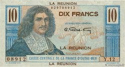 10 Francs Colbert REUNION ISLAND  1947 P.42a AU