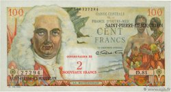 2 NF sur 100 Francs La Bourdonnais SAINT PIERRE E MIQUELON  1960 P.32 q.AU