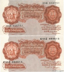 10 Shillings Lot INGLATERRA  1949 P.368a/b SC+