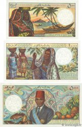 500, 1000 et 5000 Francs Lot COMORES  1976 P.07a, 08a et P.09a SPL