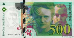 500 Francs PIERRE ET MARIE CURIE Numéro spécial FRANCIA  1994 F.76.01 AU