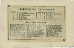1 Franc Société Générale FRANCE regionalism and various Paris 1871 JER.75.02A XF