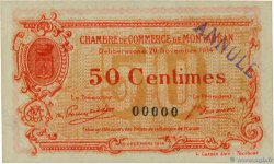50 Centimes Spécimen FRANCE regionalismo y varios Montauban 1914 JP.083.03s var FDC