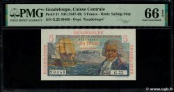 5 Francs Bougainville GUADELOUPE  1946 P.31 FDC