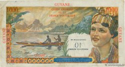 10 NF sur 1000 Francs Union Française FRENCH GUIANA  1960 P.32 MB