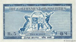 5 Rupees MAURITIUS  1954 P.27 fST