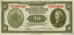 50 Gulden INDIE OLANDESI  1943 P.116a FDC