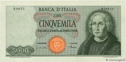 5000 Lire ITALY  1968 P.098b UNC