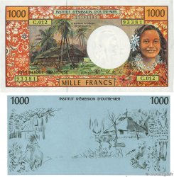 1000 Francs Lot POLYNESIA, FRENCH OVERSEAS TERRITORIES  1995 P.02a et P.02E UNC-