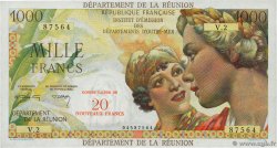 20 NF sur 1000 Francs Union Française REUNION ISLAND  1967 P.55b UNC-