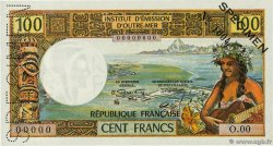 100 Francs Spécimen TAHITI  1969 P.24bs ST