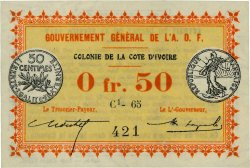 0,50 Franc COSTA DE MARFIL  1917 P.01b SC+