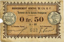 50 Centimes GUINÉE  1917 P.01a B+