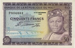 50 Francs MALí  1960 P.06 FDC