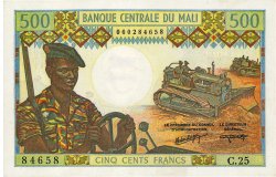 500 Francs MALI  1973 P.12f FDC