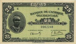 25 Francs FRENCH WEST AFRICA  1942 P.30a EBC+