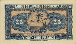 25 Francs FRENCH WEST AFRICA  1942 P.30a XF+