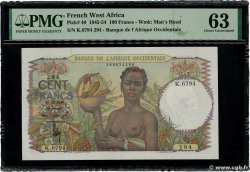 100 Francs FRENCH WEST AFRICA  1948 P.40 fST+