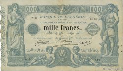 1000 Francs ALGERIA  1924 P.076b VF-