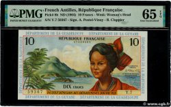 10 Francs FRENCH ANTILLES  1964 P.08b UNC