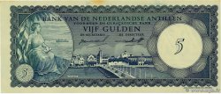 5 Gulden NETHERLANDS ANTILLES  1962 P.01a AU+