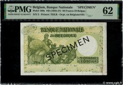 50 Francs - 10 Belgas Spécimen BELGIEN  1935 P.106s var fST+