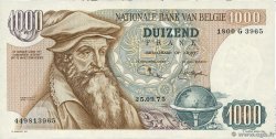 1000 Francs BÉLGICA  1975 P.136b EBC