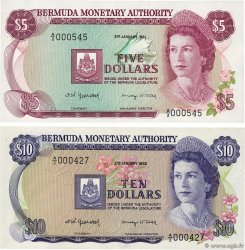 5 et 10 Dollars Lot BERMUDAS  1981 P.29b et P.30b fST+