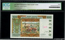 500 Francs Spécimen WEST AFRIKANISCHE STAATEN  1994 P.810Td fST+