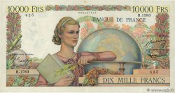10000 Francs GÉNIE FRANÇAIS FRANKREICH  1951 F.50.51 fVZ