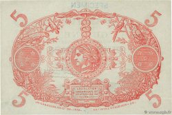 5 Francs Cabasson bleu Spécimen FRENCH GUIANA  1947 P.01es VZ+