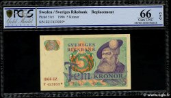5 Kronor Remplacement SUÈDE  1966 P.51r1 UNC