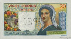 20 Francs Spécimen TAHITI  1954 P.21bs UNC