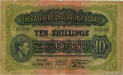 10 Shillings ÁFRICA ORIENTAL BRITÁNICA  1941 P.29a BC