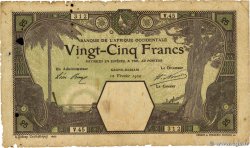 25 Francs GRAND-BASSAM FRENCH WEST AFRICA Grand-Bassam 1920 P.07Da B