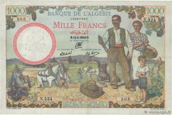 1000 Francs ALGERIA  1942 P.086 VF+
