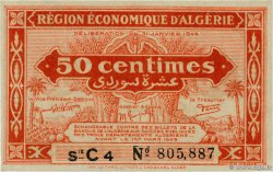 50 Centimes ALGERIA  1944 P.097a FDC